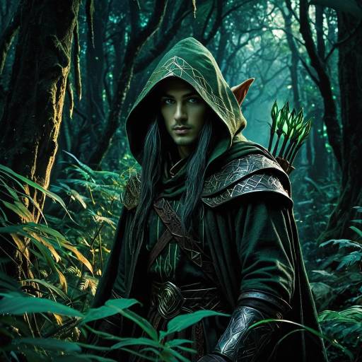 Elven Ranger in Enchanted Forest