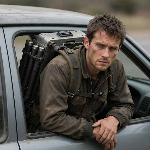 Rugged Man in a Grimy Environment