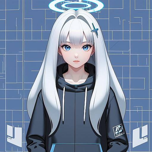 Illustration of Hare (blue archive), blue archive in the style of Rotix