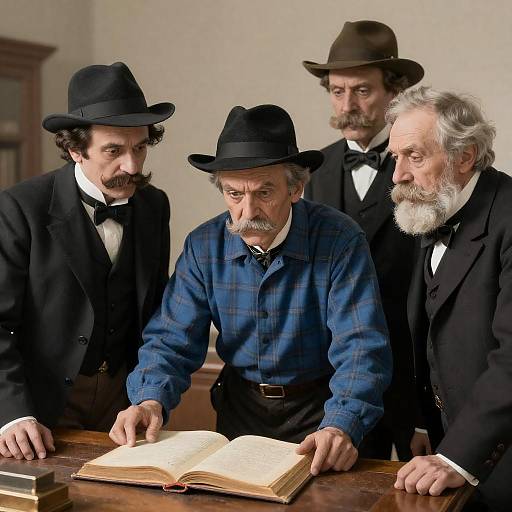 Intense Expressions of Vintage Gentlemen