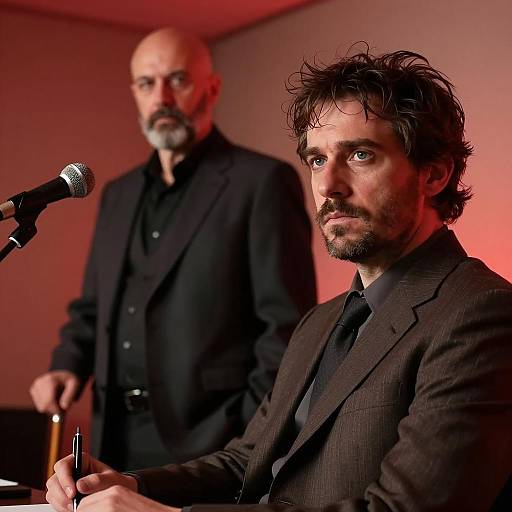 Intense Focus in a Dim Red Room