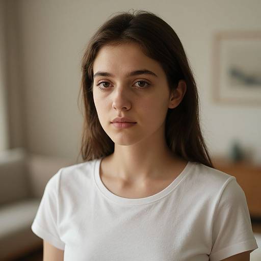 Photorealistic Tender Young Woman Portrait