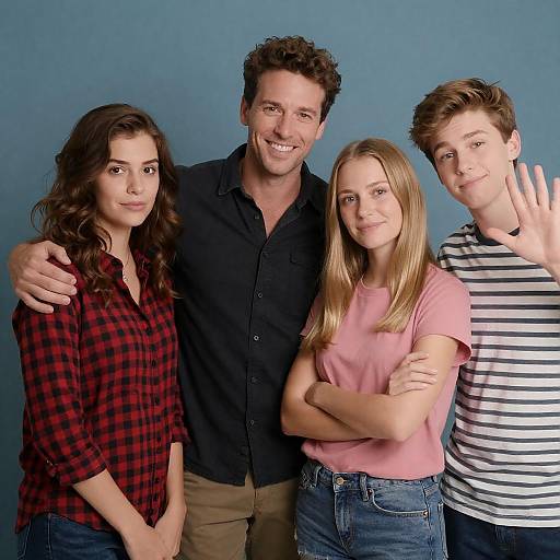 Group of Four People Posing Together