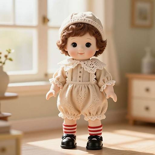 Whimsical Porcelain Doll in Soft Light