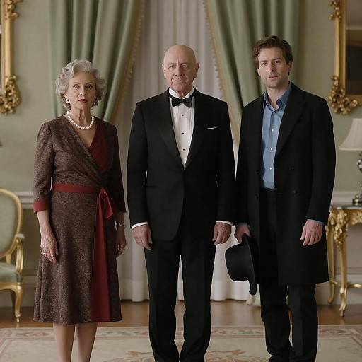 Formal Portrait in Ornate Room