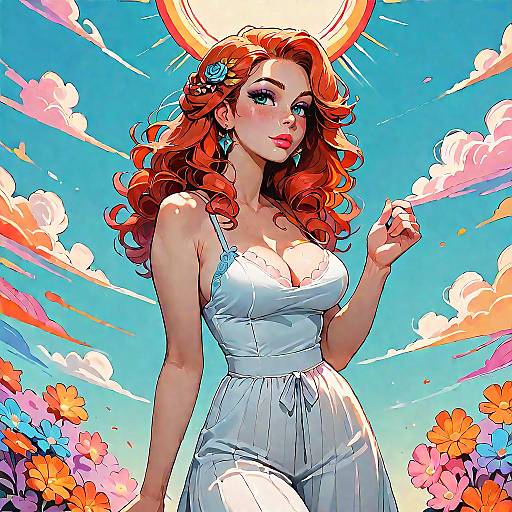 Vibrant Summer Fashion in Sunset Glow