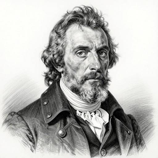 Elegant Pencil Portrait of Seasoned Sailor