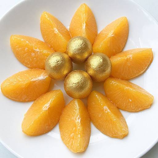 Elegant Golden Mandarin Dessert Arrangement