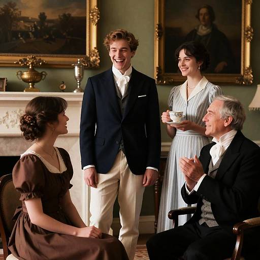 Victorian Gathering: Laughter and Elegance