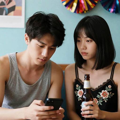 Candid Moment Between Friends at Home