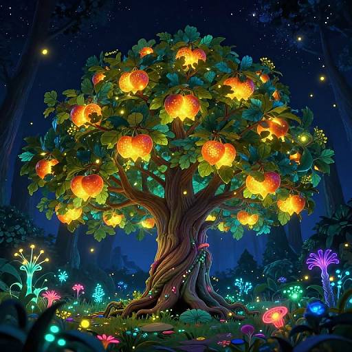 Magical Fortune Tree in Enchanted Forest