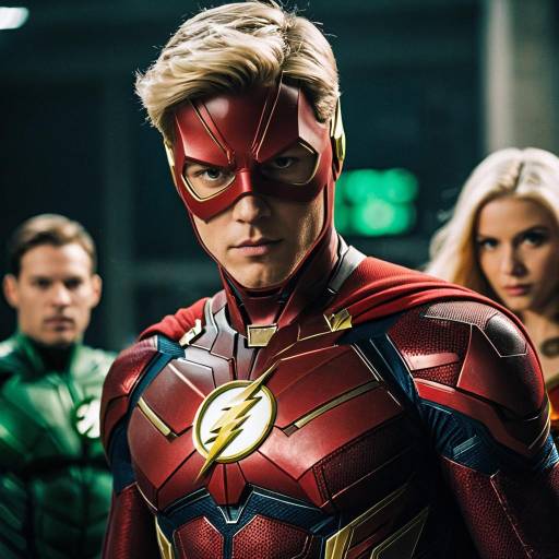 Flash Superhero in Justice League Costume