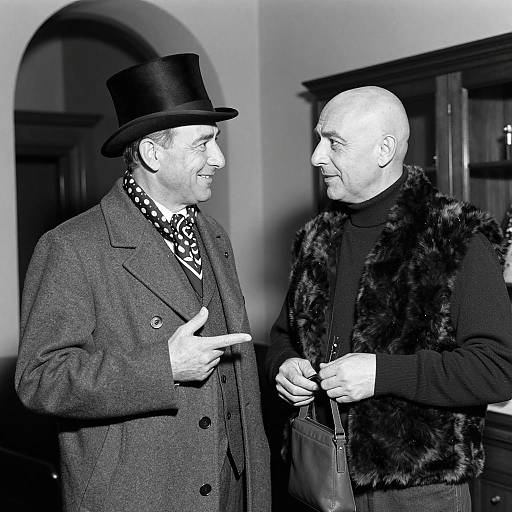 Captivating Indoor Duo in Vintage Style