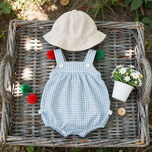Rustic Vintage Baby Outfit Photo