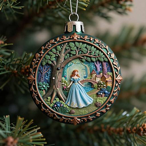 Enchanted Fairy Tale Christmas Ornament