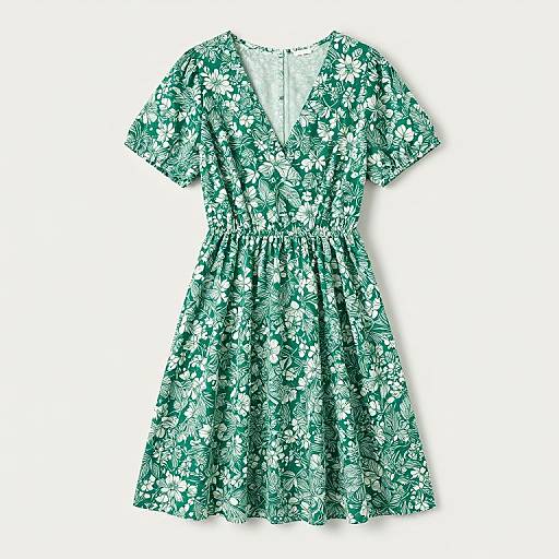 Green Floral Skirt Dress