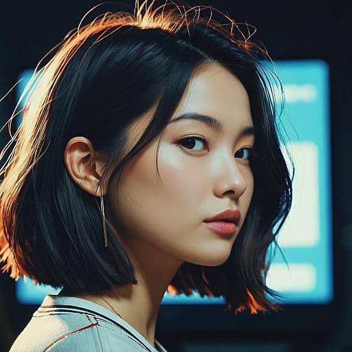 Profile of Young Woman with Boho Chic Style