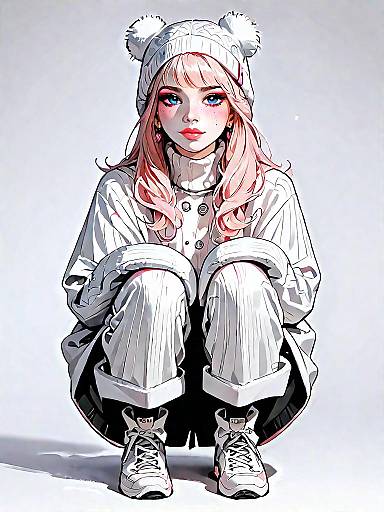 Girl in Modern Winter Chic Outfit