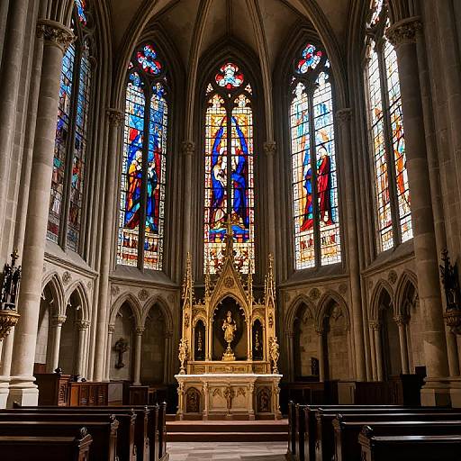 Ornate Gothic Cathedral Interior