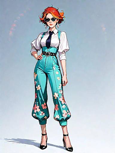 Stylish Woman in Boho Chic Jumpsuit