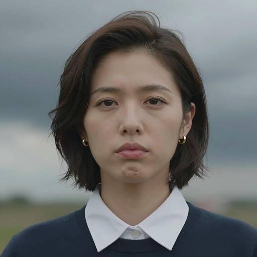 Portrait of a Woman with Neutral Expression