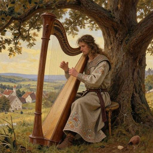 Medieval Bard in Earthy Tones