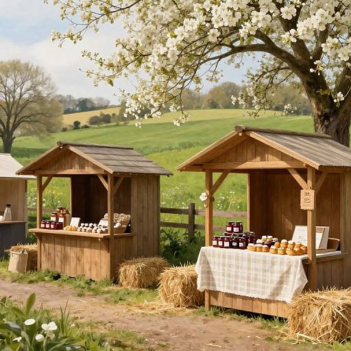 Rustic Countryside Fair Stalls