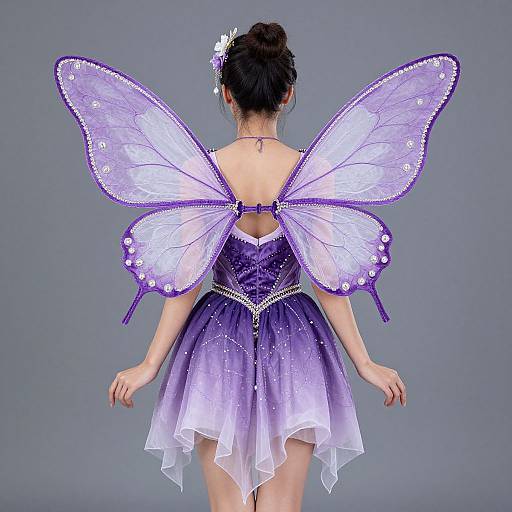 Purple Fairy Woman Costume