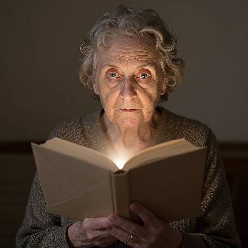 Elderly Woman Embracing Wisdom