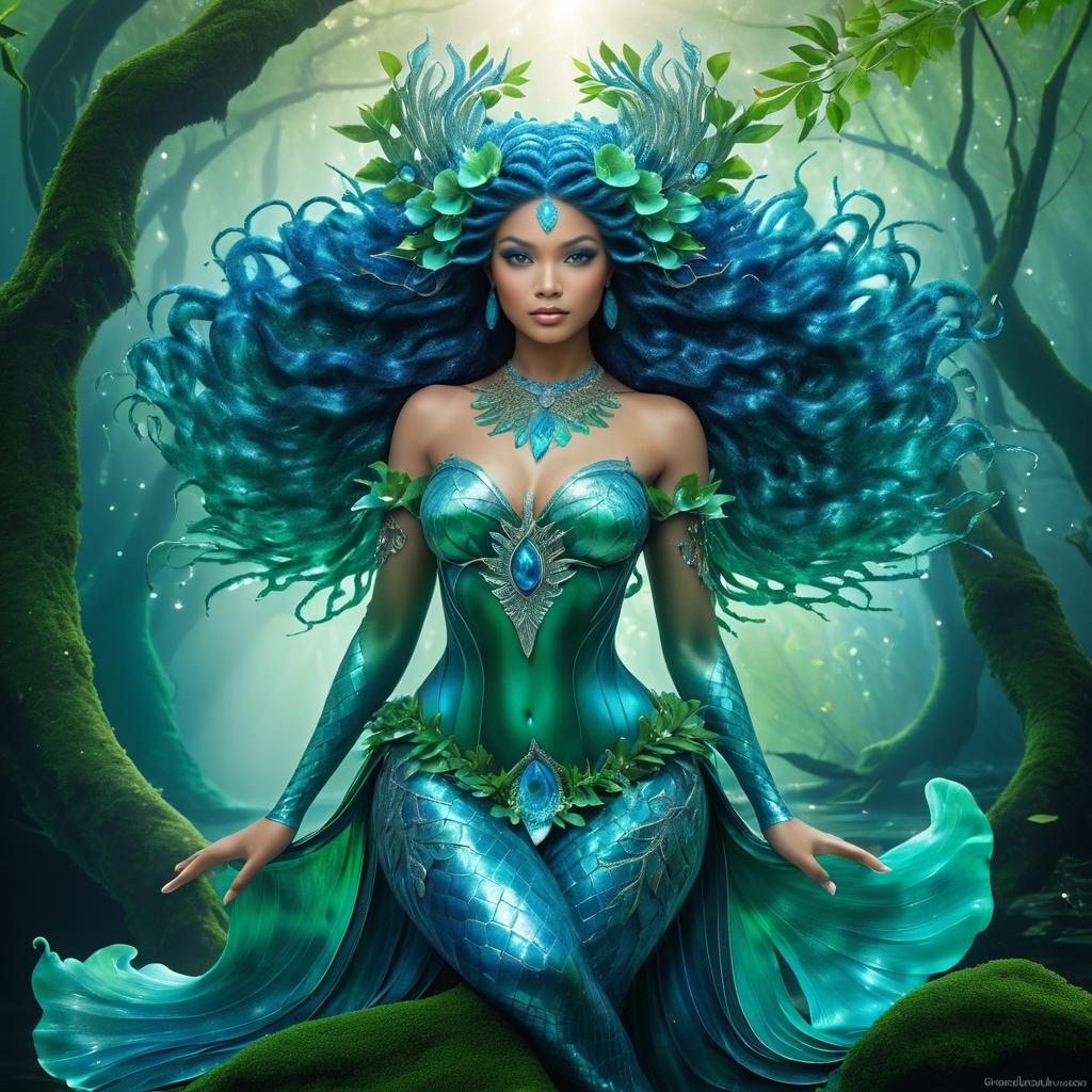 Enchanting Siren of the Forest Lagoon