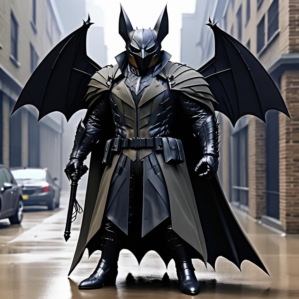 Armored Mutant Bat Hybrid in Trench Coat