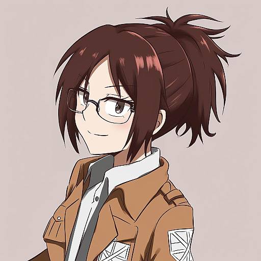 Illustration of Hange zoe, shingeki no kyojin in the style of Kurachi mizuki