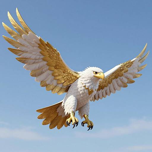 Dynamic 3D Humanoid Eagle Mascot Render