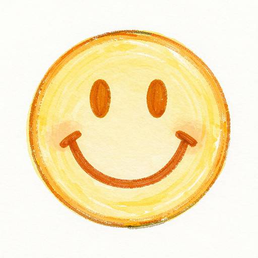 Hand-Drawn Whimsical Smiley Face