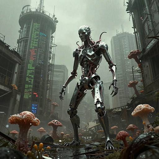 Spore-Rune Hermit in Biotech Ruins