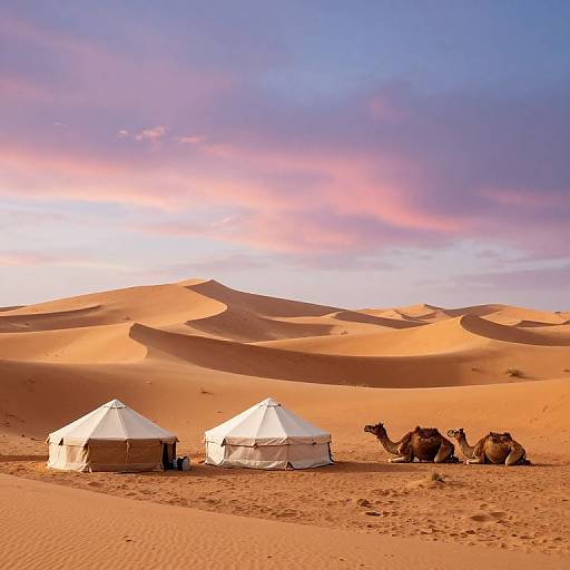Serene Moroccan Desert Landscape at Dawn