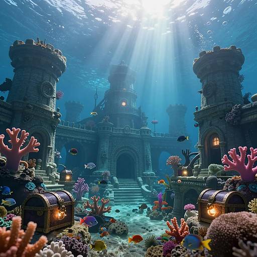 Enchanted Underwater Pirate City