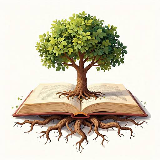 Book Cradling Tree of Wisdom