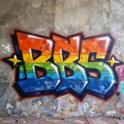 3D Vibrant Bold Graffiti Letters
