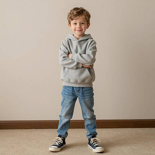 Casual Portrait of a Confident Boy