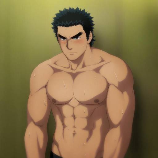 Illustration of Akihiro altland, gundam in the style of Ikeda kazumi