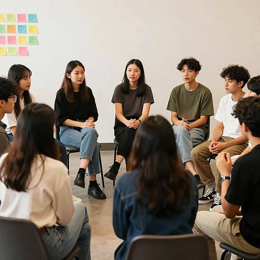 Diverse Young Adults in Friendly Discussion