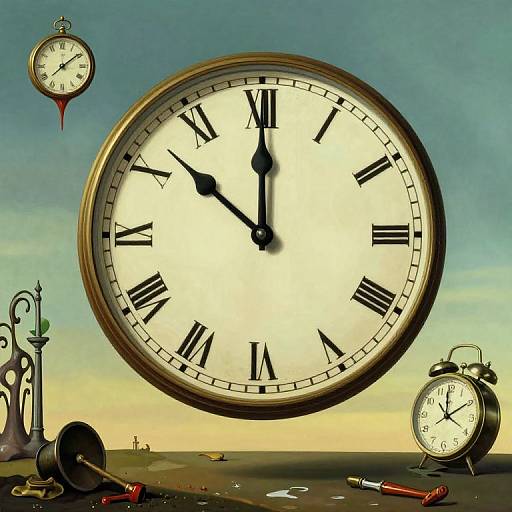 Surreal Dali-Inspired Dreamscape Clock