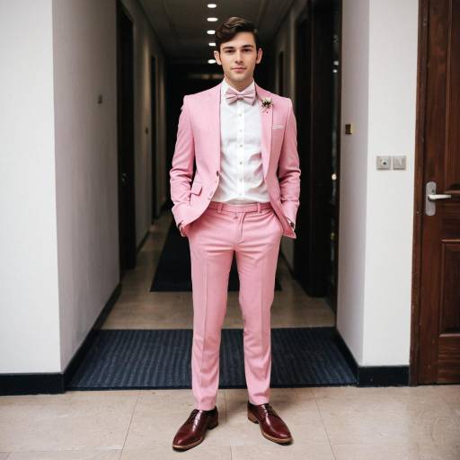 Stylish Boy in Pink Formal Attire