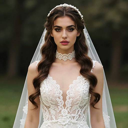 Elegant Bridal Portrait with Twin Braids