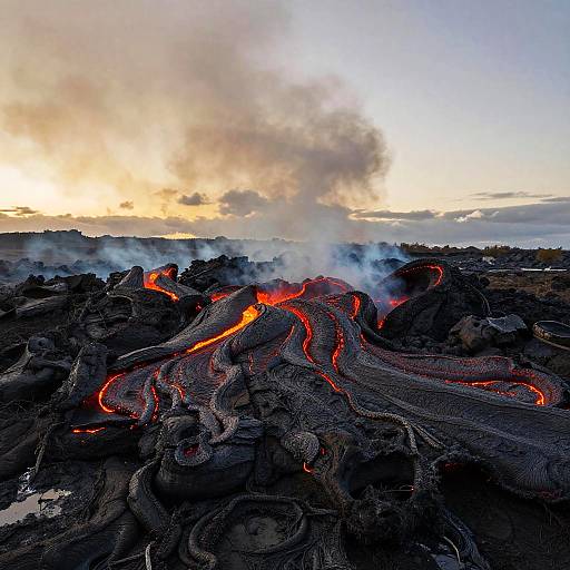 Photorealistic Lava Flow Landscape