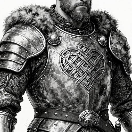 Viking Chest Plate with Intricate Knotwork