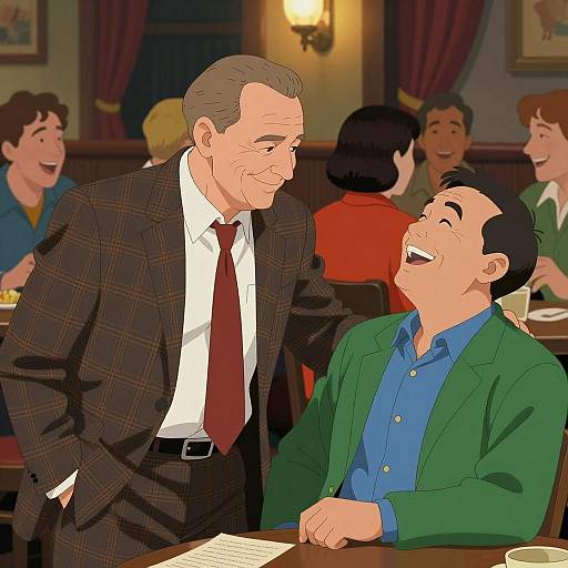 Vibrant Pub Scene with Lively Interactions