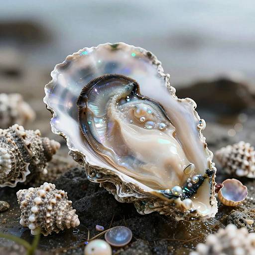 Iridescent Pearl Oyster Composite