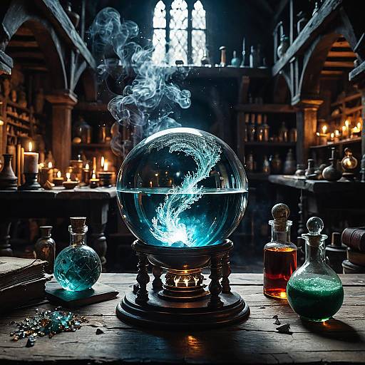 Alaric in a Crystal Alchemy Sphere